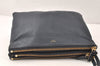 Authentic CELINE TRIO Shoulder Cross Body Clutch Bag Leather Navy Junk 5433K