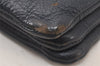 Authentic CELINE TRIO Shoulder Cross Body Clutch Bag Leather Navy Junk 5433K