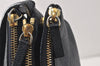 Authentic CELINE TRIO Shoulder Cross Body Clutch Bag Leather Navy Junk 5433K