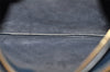 Authentic CELINE TRIO Shoulder Cross Body Clutch Bag Leather Navy Junk 5433K