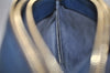 Authentic CELINE TRIO Shoulder Cross Body Clutch Bag Leather Navy Junk 5433K