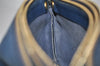 Authentic CELINE TRIO Shoulder Cross Body Clutch Bag Leather Navy Junk 5433K