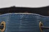 Authentic Louis Vuitton Epi Petit Noe Bi-color Blue x Black Drawstring Bag 5434I