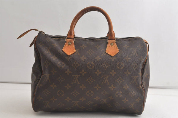 Authentic Louis Vuitton Monogram Speedy 30 Hand Boston Bag M41526 LV 5435K