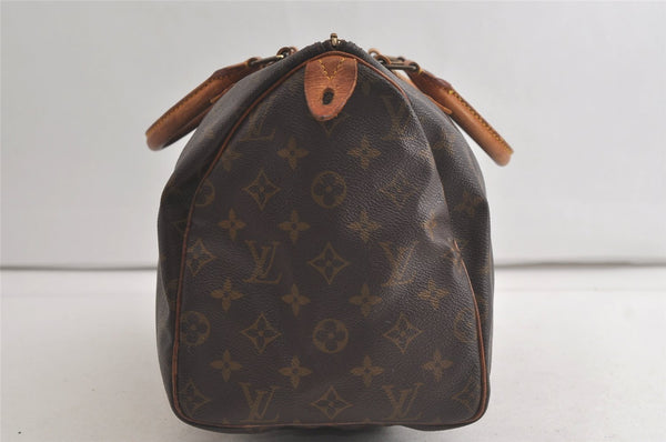 Authentic Louis Vuitton Monogram Speedy 30 Hand Boston Bag M41526 LV 5435K