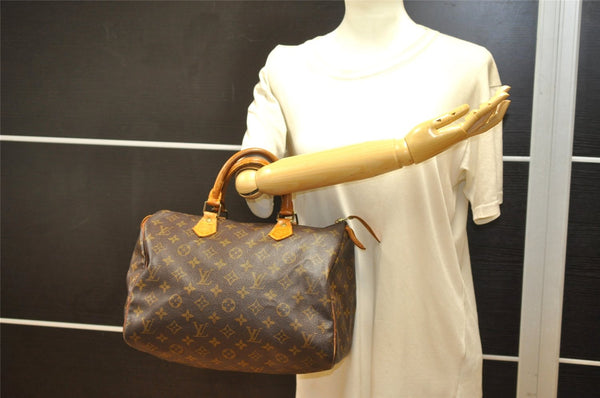 Authentic Louis Vuitton Monogram Speedy 30 Hand Boston Bag M41526 LV 5435K