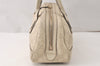 Authentic GUCCI Princy Guccissima GG Leather Hand Bag 163720 White 5439K