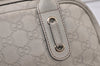 Authentic GUCCI Princy Guccissima GG Leather Hand Bag 163720 White 5439K