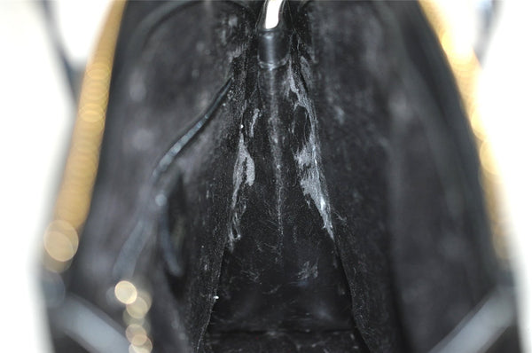 Authentic GUCCI Vintage Shoulder Hand Bag Purse Leather Black 5440I