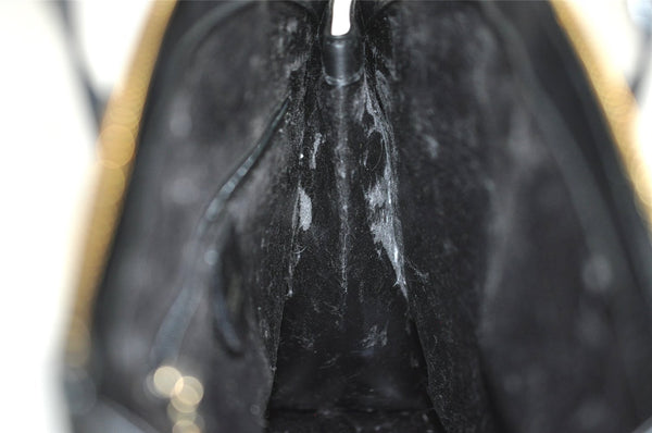 Authentic GUCCI Vintage Shoulder Hand Bag Purse Leather Black 5440I