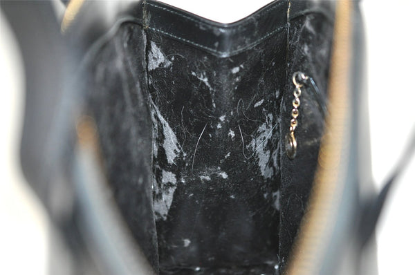 Authentic GUCCI Vintage Shoulder Hand Bag Purse Leather Black 5440I