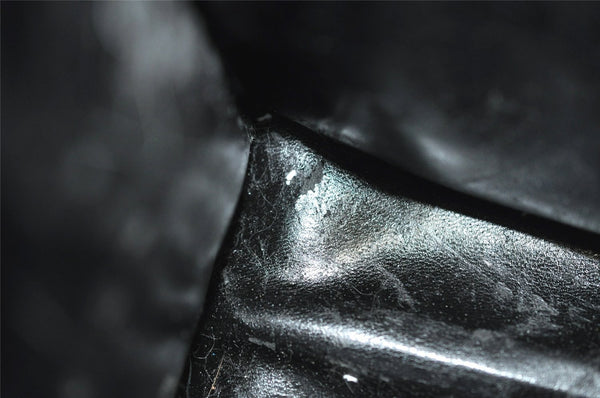 Authentic GUCCI Vintage Shoulder Hand Bag Purse Leather Black 5440I