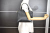 Authentic GUCCI Vintage Shoulder Hand Bag Purse Leather Black 5440I