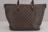 Authentic Louis Vuitton Damier Saleya MM Shoulder Tote Bag N51182 LV 5440J