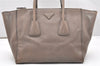 Authentic PRADA Vintage Leather Nappa 2Way Shoulder Hand Bag Gray 5440K