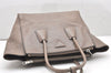 Authentic PRADA Vintage Leather Nappa 2Way Shoulder Hand Bag Gray 5440K