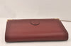 Authentic Cartier Must de Cartier Clutch Bag Leather Bordeaux Red Junk 5441K