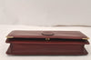 Authentic Cartier Must de Cartier Clutch Bag Leather Bordeaux Red Junk 5441K