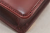 Authentic Cartier Must de Cartier Clutch Bag Leather Bordeaux Red Junk 5441K