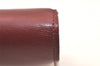 Authentic Cartier Must de Cartier Clutch Bag Leather Bordeaux Red Junk 5441K