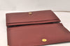 Authentic Cartier Must de Cartier Clutch Bag Leather Bordeaux Red Junk 5441K