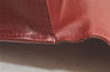 Authentic Cartier Must de Cartier Clutch Bag Leather Bordeaux Red Junk 5441K