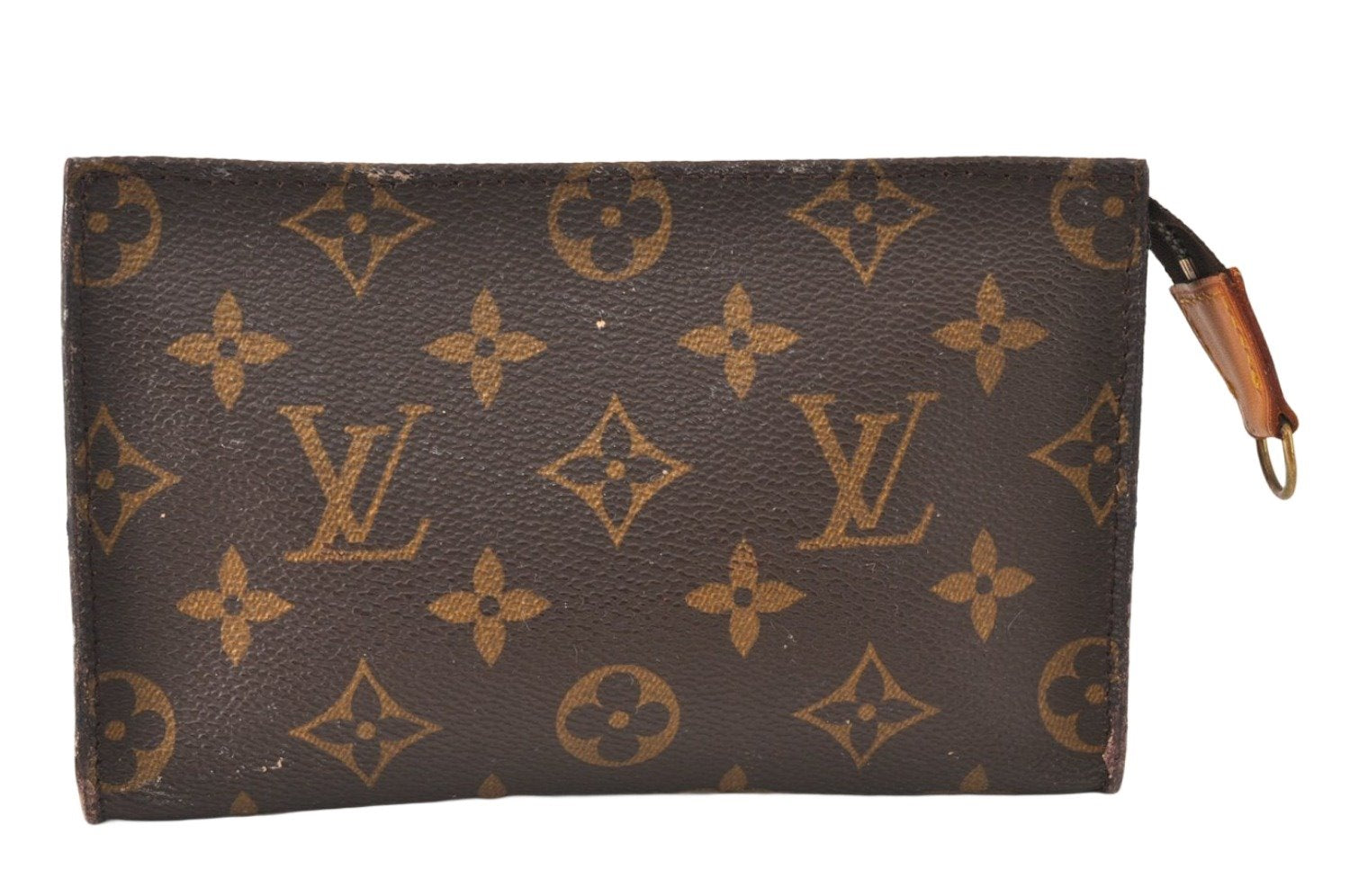 Authentic Louis Vuitton Monogram Pouch For Bucket PM LV Junk 5443K