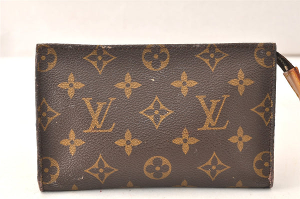 Authentic Louis Vuitton Monogram Pouch For Bucket PM LV Junk 5443K