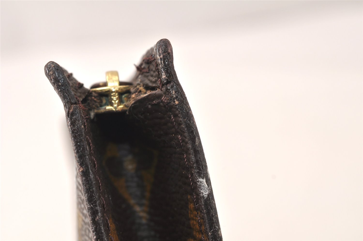 Authentic Louis Vuitton Monogram Pouch For Bucket PM LV Junk 5443K