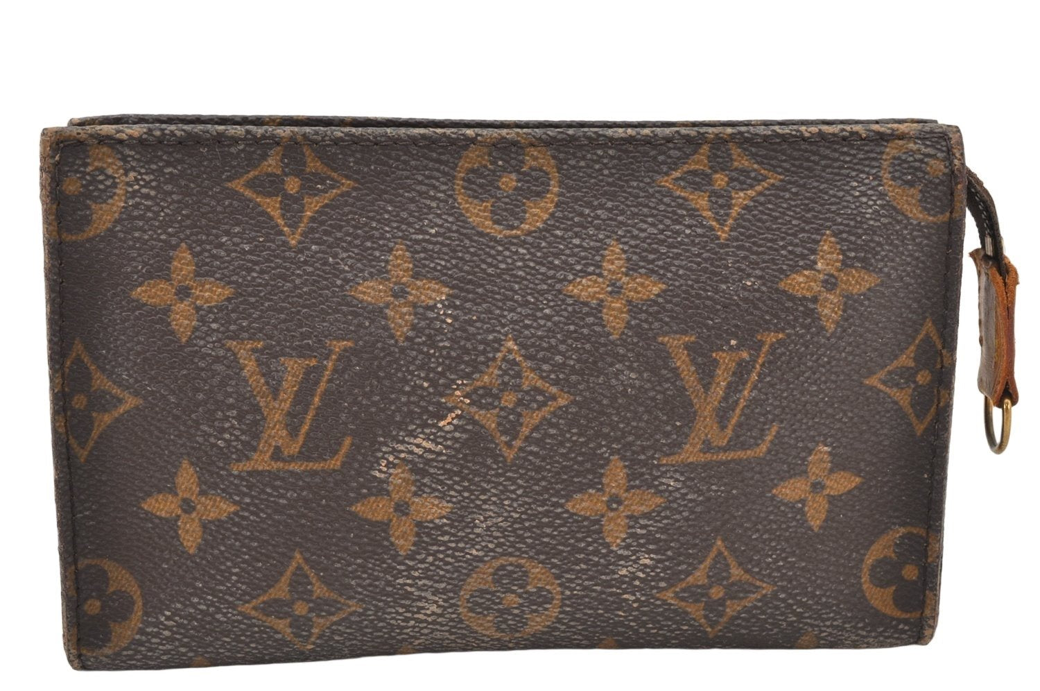 Authentic Louis Vuitton Monogram Pouch For Bucket PM LV Junk 5444K