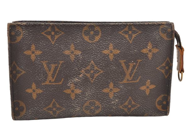 Authentic Louis Vuitton Monogram Pouch For Bucket PM LV Junk 5444K