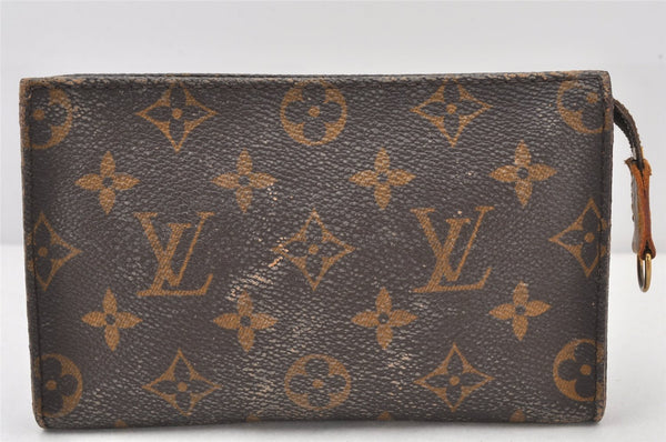 Authentic Louis Vuitton Monogram Pouch For Bucket PM LV Junk 5444K