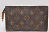 Authentic Louis Vuitton Monogram Pouch For Bucket PM LV Junk 5444K