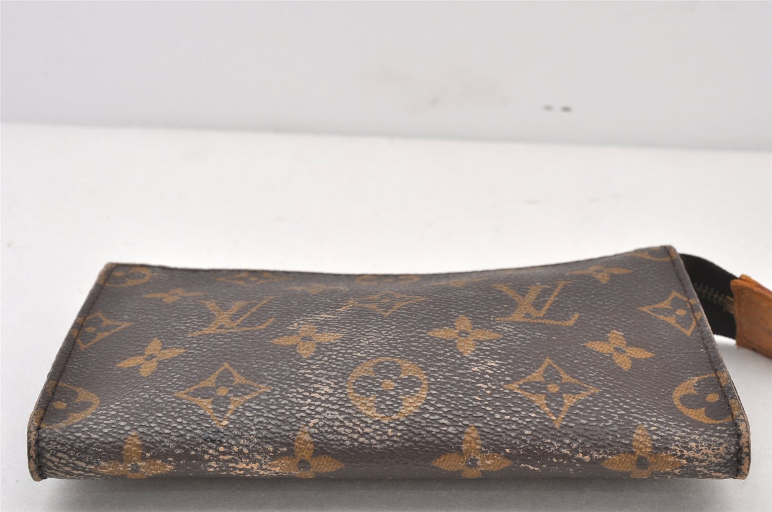 Authentic Louis Vuitton Monogram Pouch For Bucket PM LV Junk 5444K