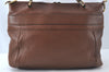 Authentic GUCCI Ride Vintage 2Way Shoulder Tote Bag Leather 269963 Brown 5445J