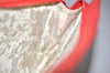 Authentic CHANEL Vintage Caviar Skin Bicolore Pouch Purse Red Junk 5445K