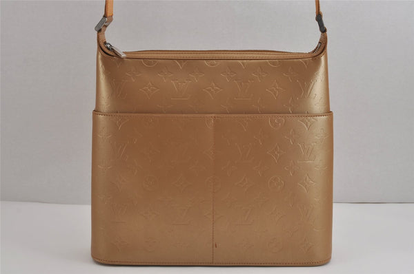 Auth Louis Vuitton Monogram Mat Sutter Shoulder Cross Bag Gold M55167 LV 5446J