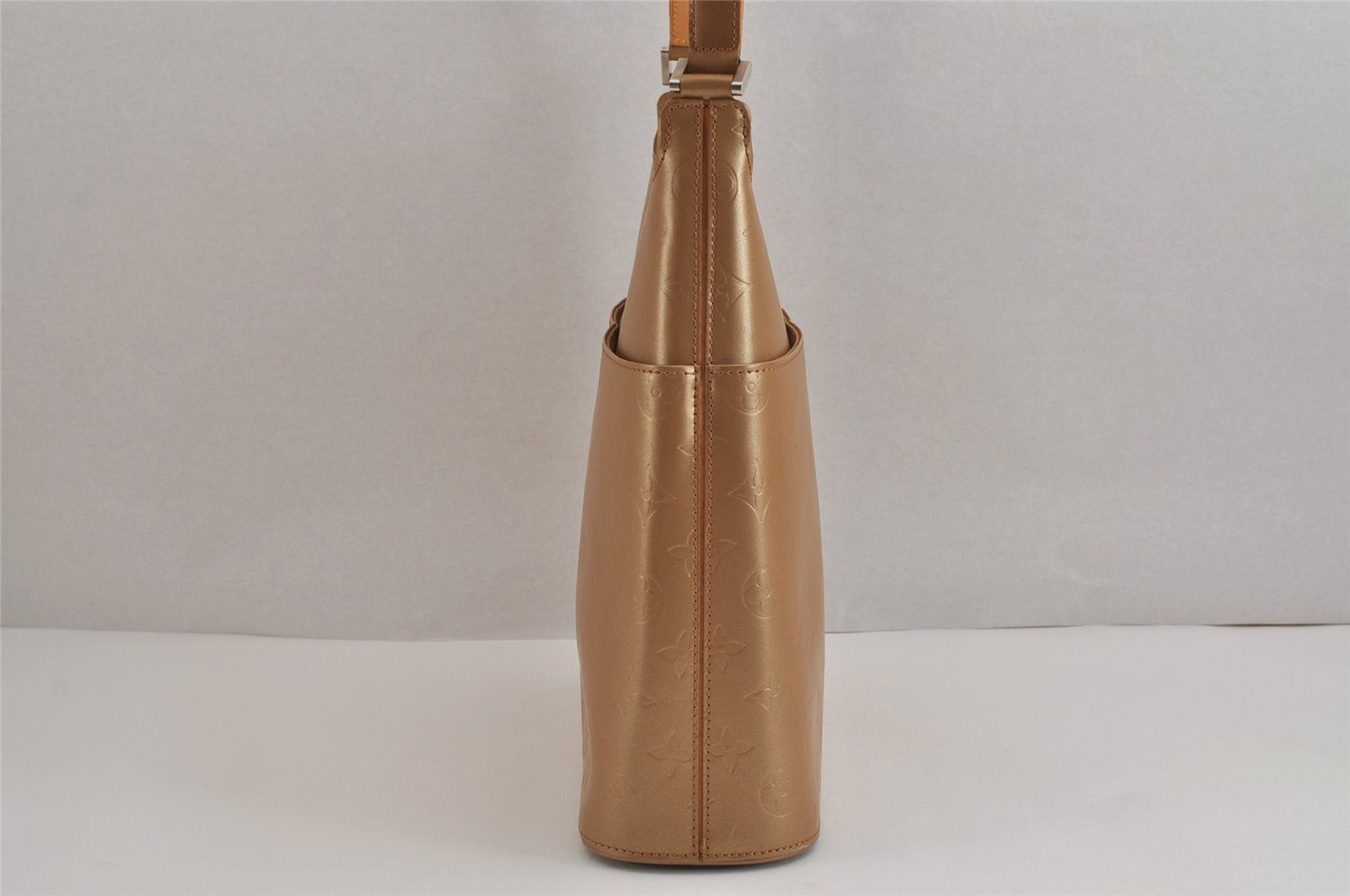 Auth Louis Vuitton Monogram Mat Sutter Shoulder Cross Bag Gold M55167 LV 5446J