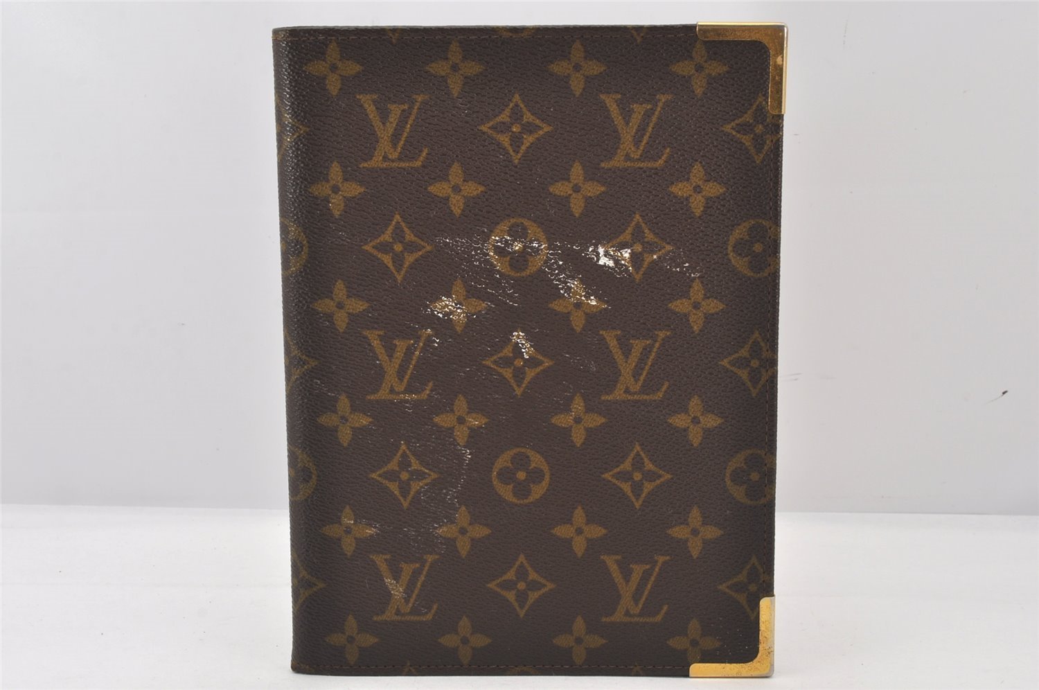 Authentic Louis Vuitton Monogram Agenda Bureau Note book Cover Old Model 5446K