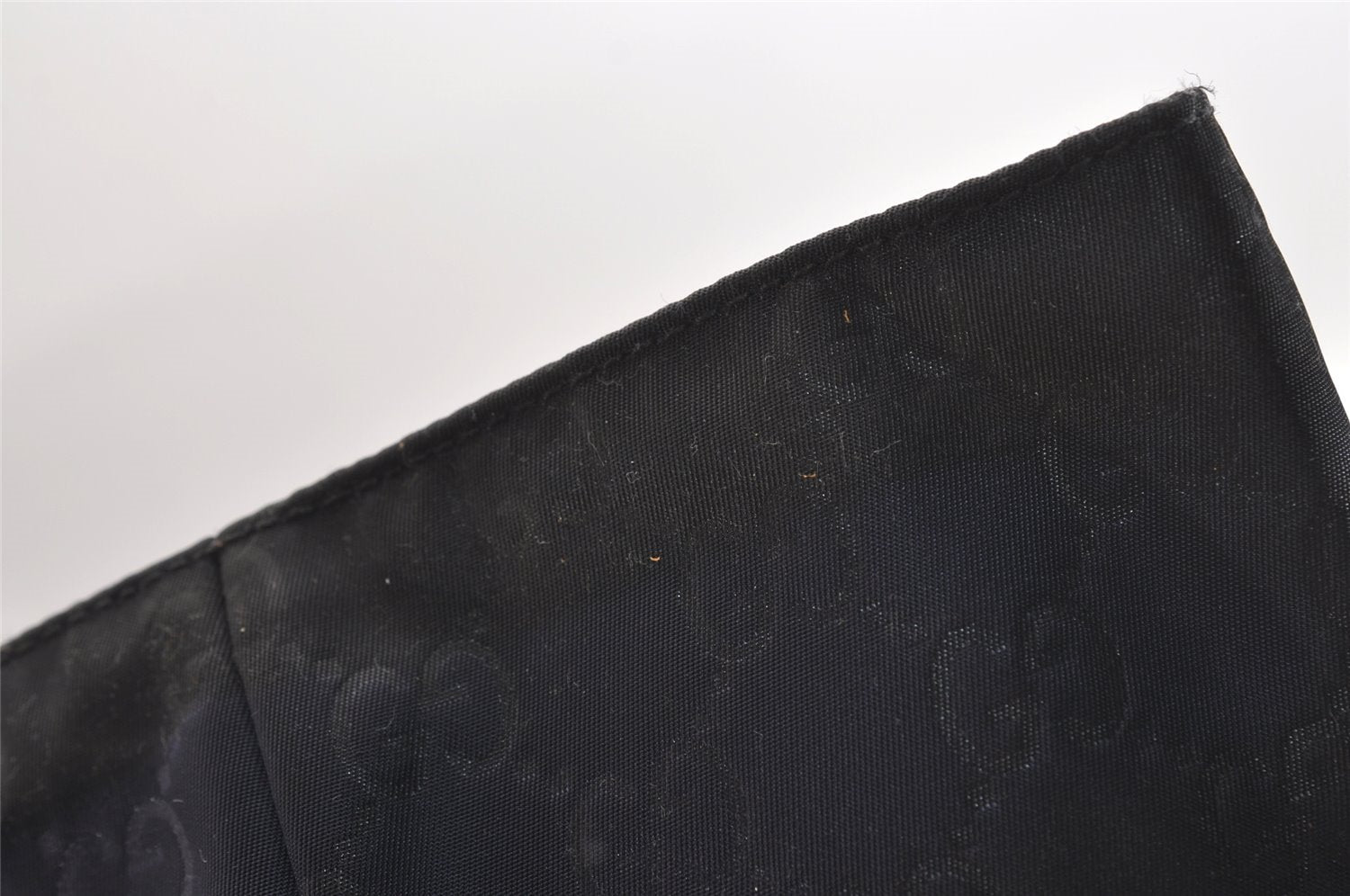 Authentic GUCCI Shoulder Tote Bag GG Nylon Leather 286198 Navy Blue 5447J