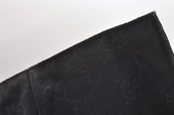 Authentic GUCCI Shoulder Tote Bag GG Nylon Leather 286198 Navy Blue 5447J