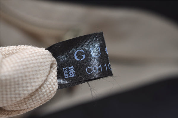 Authentic GUCCI Shoulder Tote Bag GG Nylon Leather 286198 Navy Blue 5447J