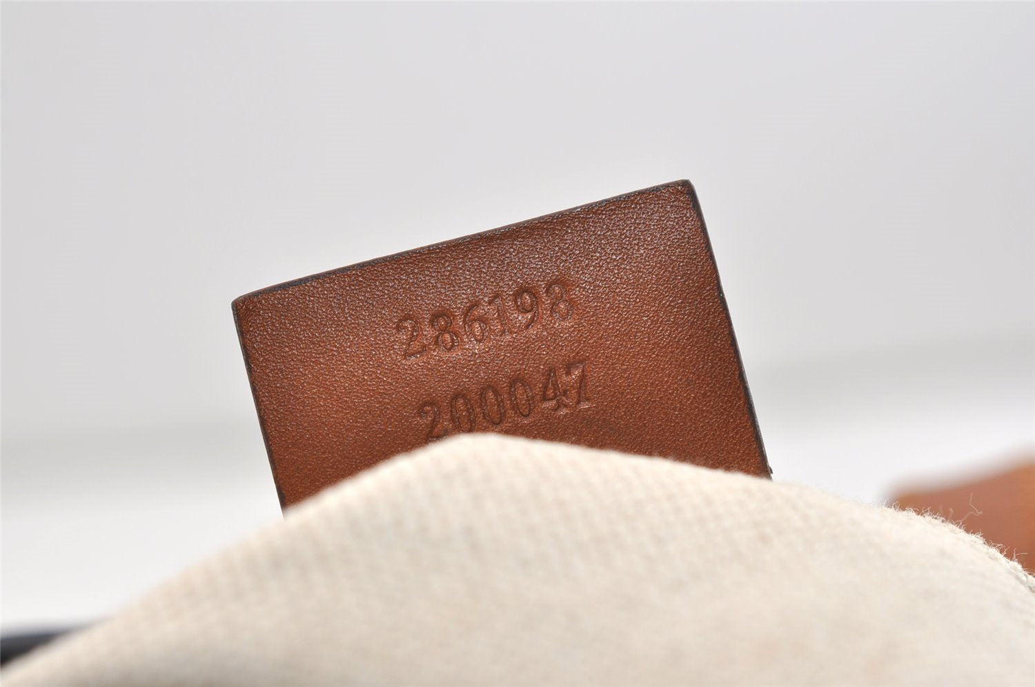 Authentic GUCCI Shoulder Tote Bag GG Nylon Leather 286198 Navy Blue 5447J