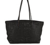 Authentic FENDI Vintage Zucca Shoulder Tote Bag Leather Black 5448J