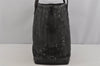 Authentic FENDI Vintage Zucca Shoulder Tote Bag Leather Black 5448J