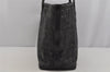 Authentic FENDI Vintage Zucca Shoulder Tote Bag Leather Black 5448J