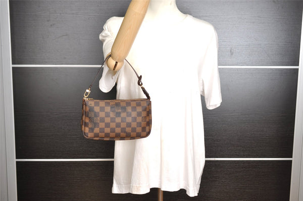 Authentic Louis Vuitton Damier Pochette Accessoires Pouch Purse N51985 LV 5449I