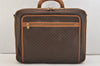 Authentic CELINE Macadam Blason 2Way Travel Boston Bag PVC Leather Brown 5449J