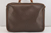 Authentic CELINE Macadam Blason 2Way Travel Boston Bag PVC Leather Brown 5449J