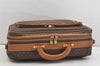 Authentic CELINE Macadam Blason 2Way Travel Boston Bag PVC Leather Brown 5449J